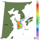 A computer-generated scenario of where the slick will spread. (Image: National Oceanography Centre)